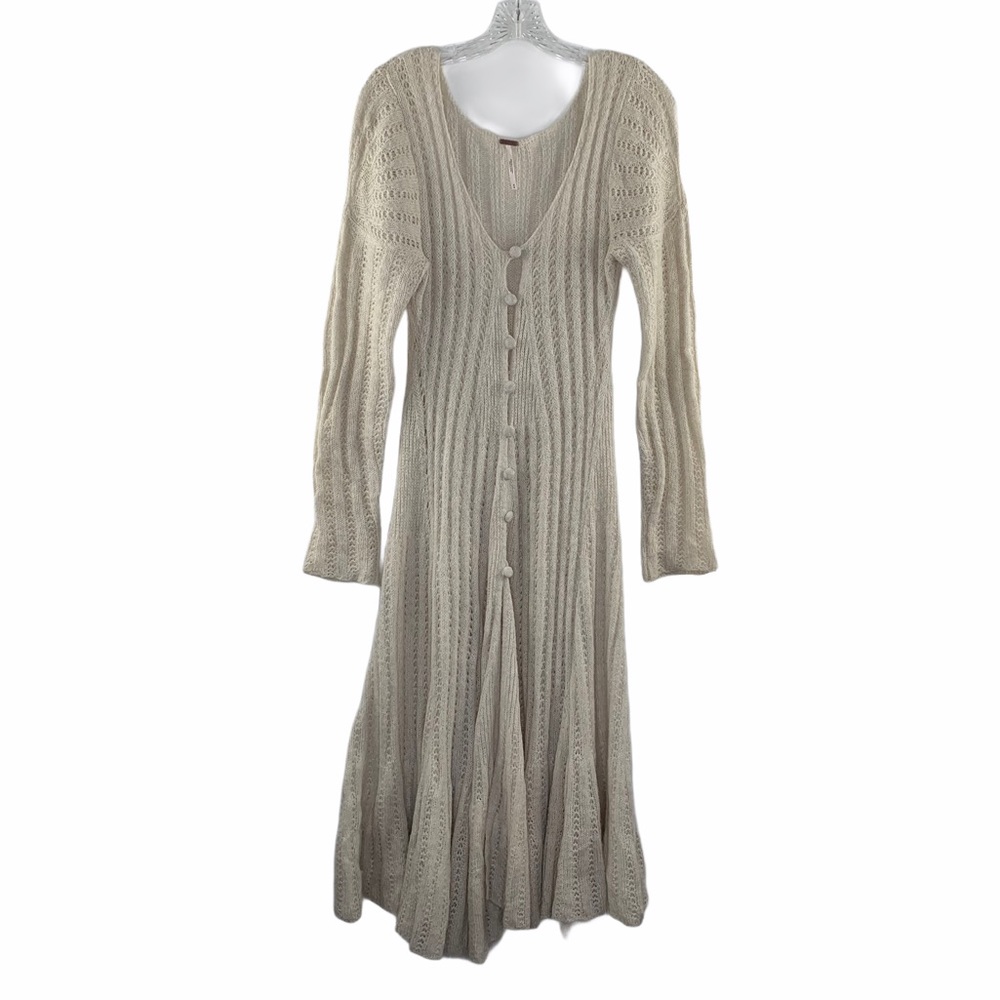 Free People Victorian Angel Long Knitted Cardigan - Picture 3 of 15